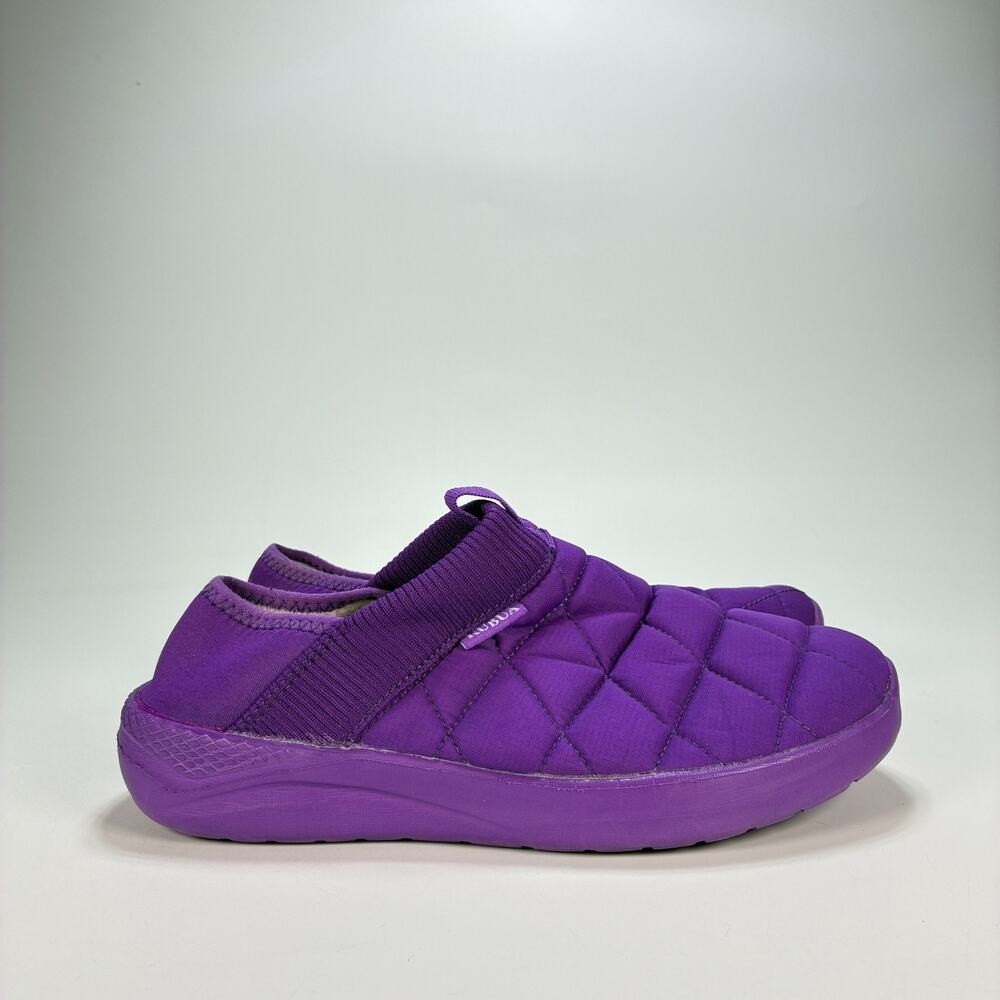 KUBUA Quilted Purple Indoor Outdoor Cozy Plush Slippers Women’s Sz US 8.5 EU 39